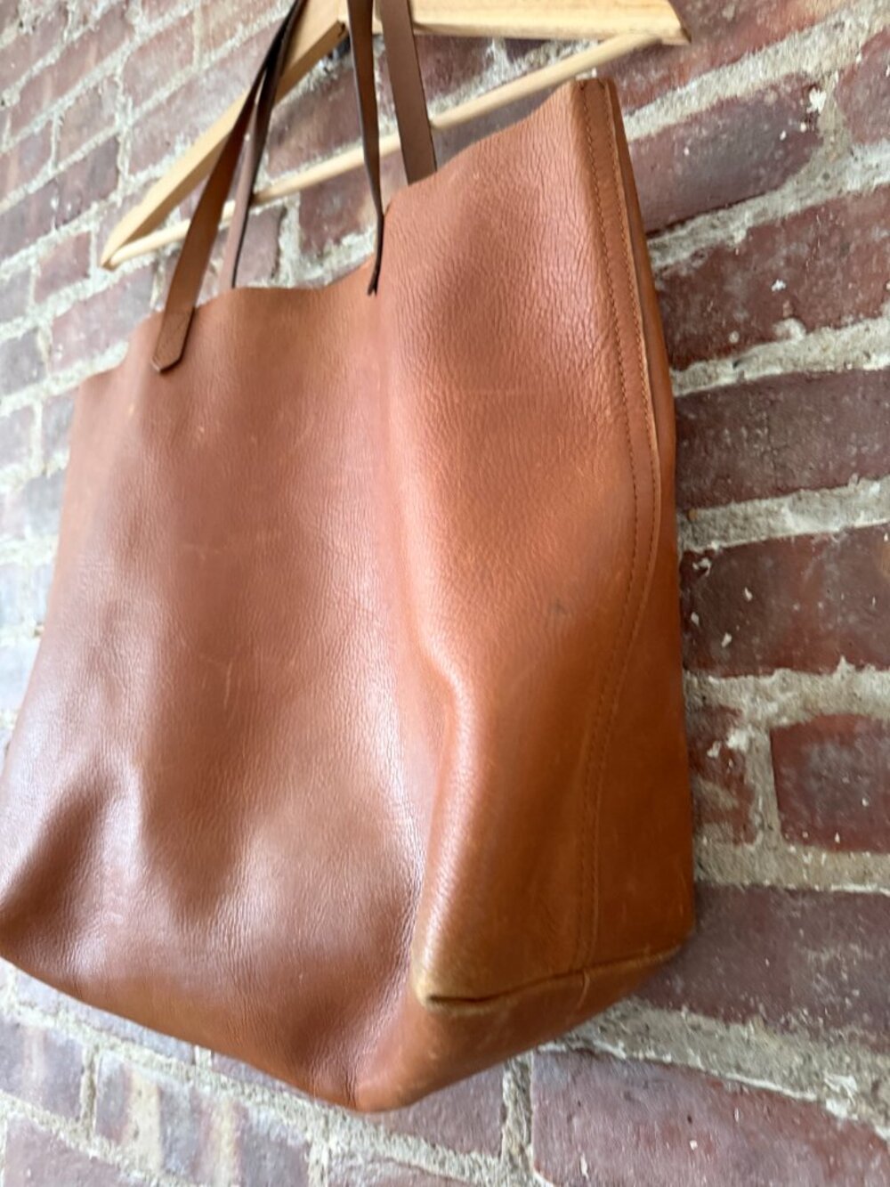 Madewell The Transport Tote Cognac Brown Leather Large Shoulder Bag - Picture 3 of 4